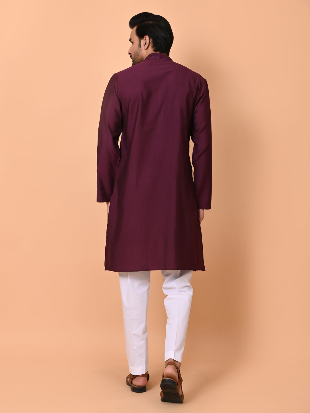 Solid Purple Kurta Set - KM37602-17