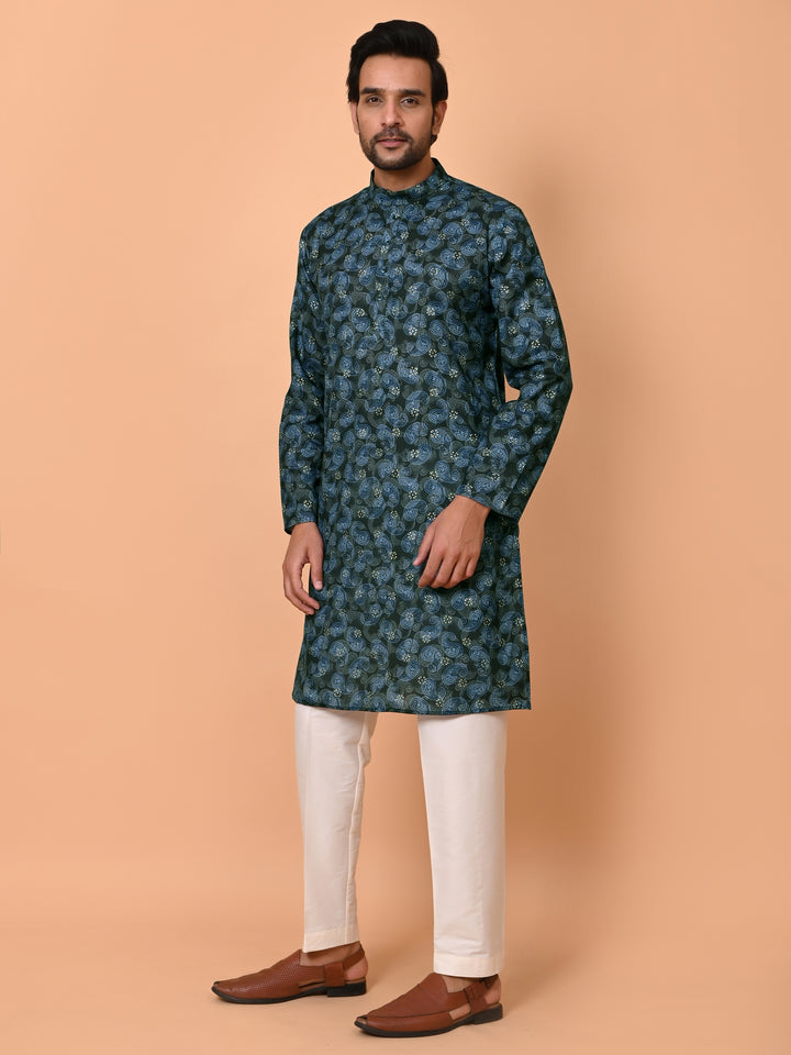 Paisley Blue Kurta Set - KM37866-40