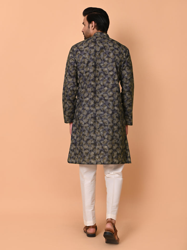 Paisley Mustard Kurta Set - KM37866-39