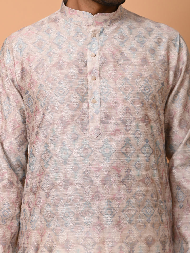 Ethnic Motifs Grey Kurta Set - KM36747-T6