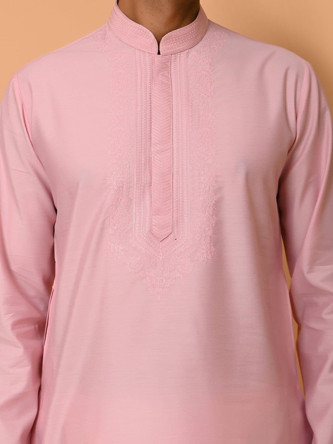 Ethnic Motifs Pink Kurta Set - KM37372-ON