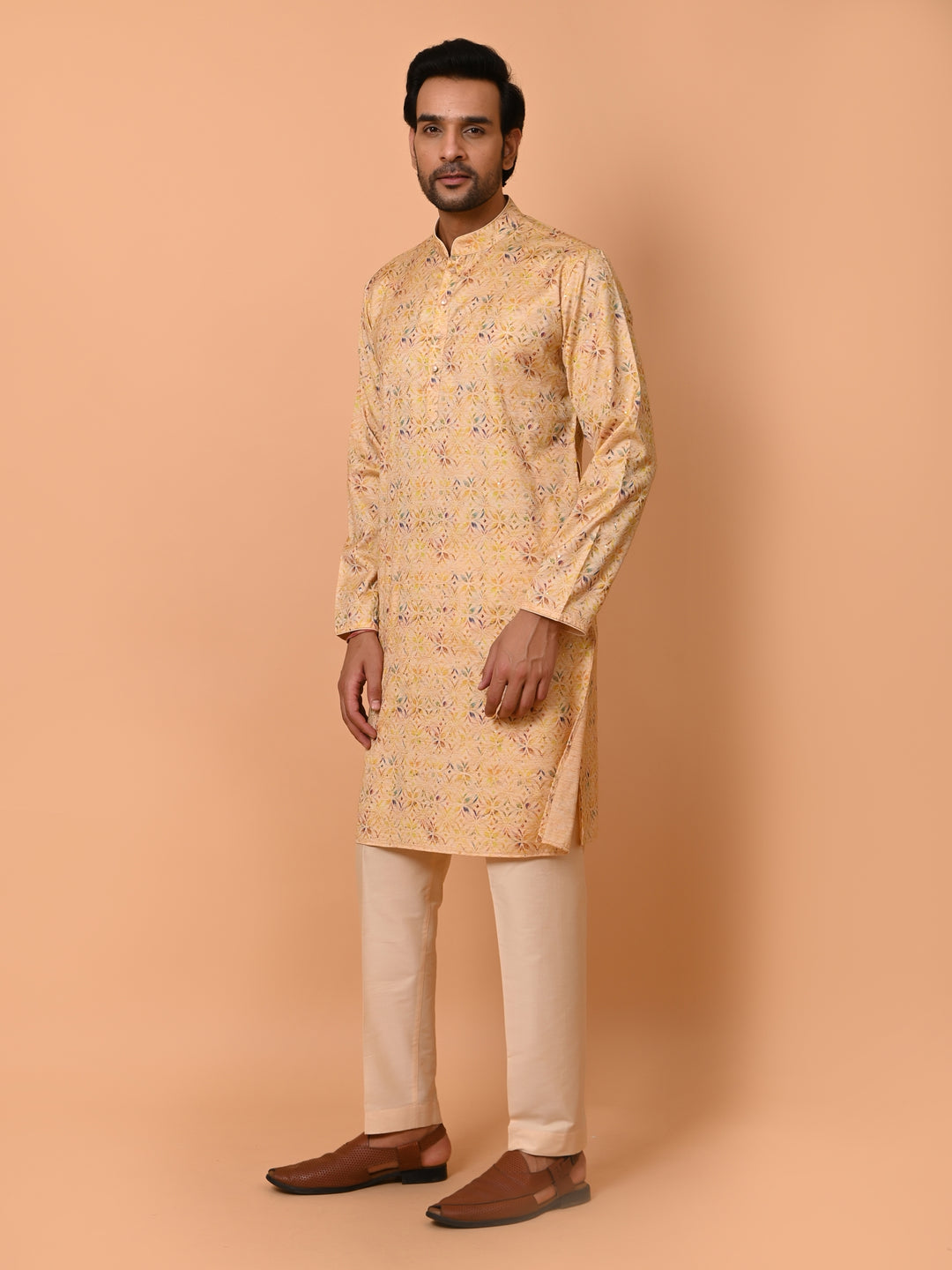 Sequence Mustard Kurta Set - KM38175-1