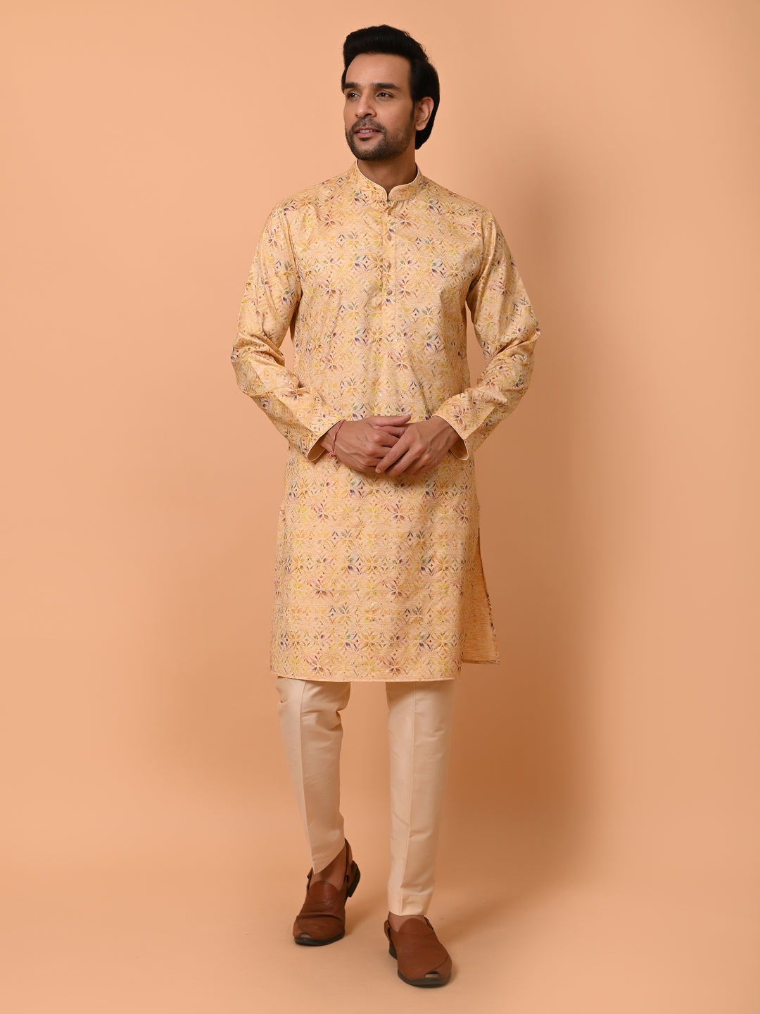 Sequence Mustard Kurta Set - KM38175-1