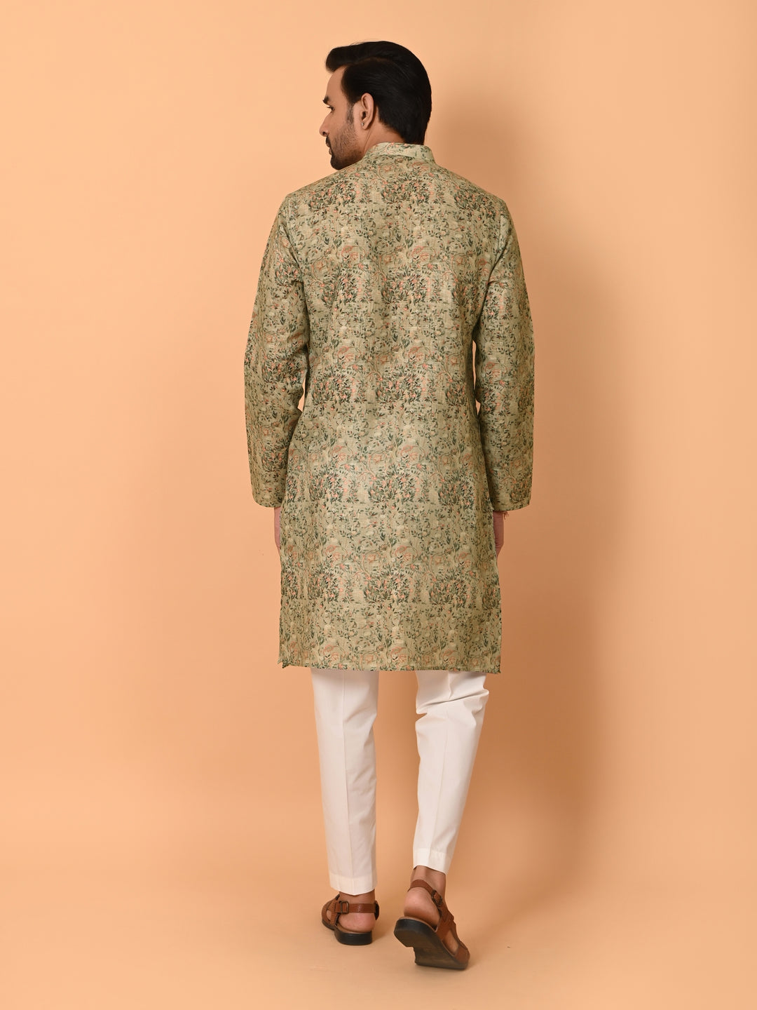 Leafs Green Kurta Set - KM37226-11