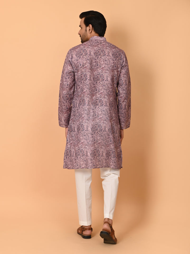 Leafs Purple Kurta Set - KM37226-12