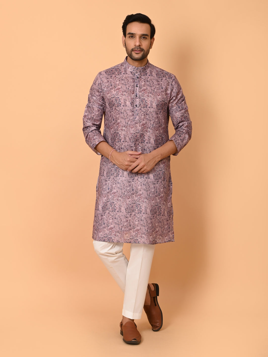 Leafs Purple Kurta Set - KM37226-12