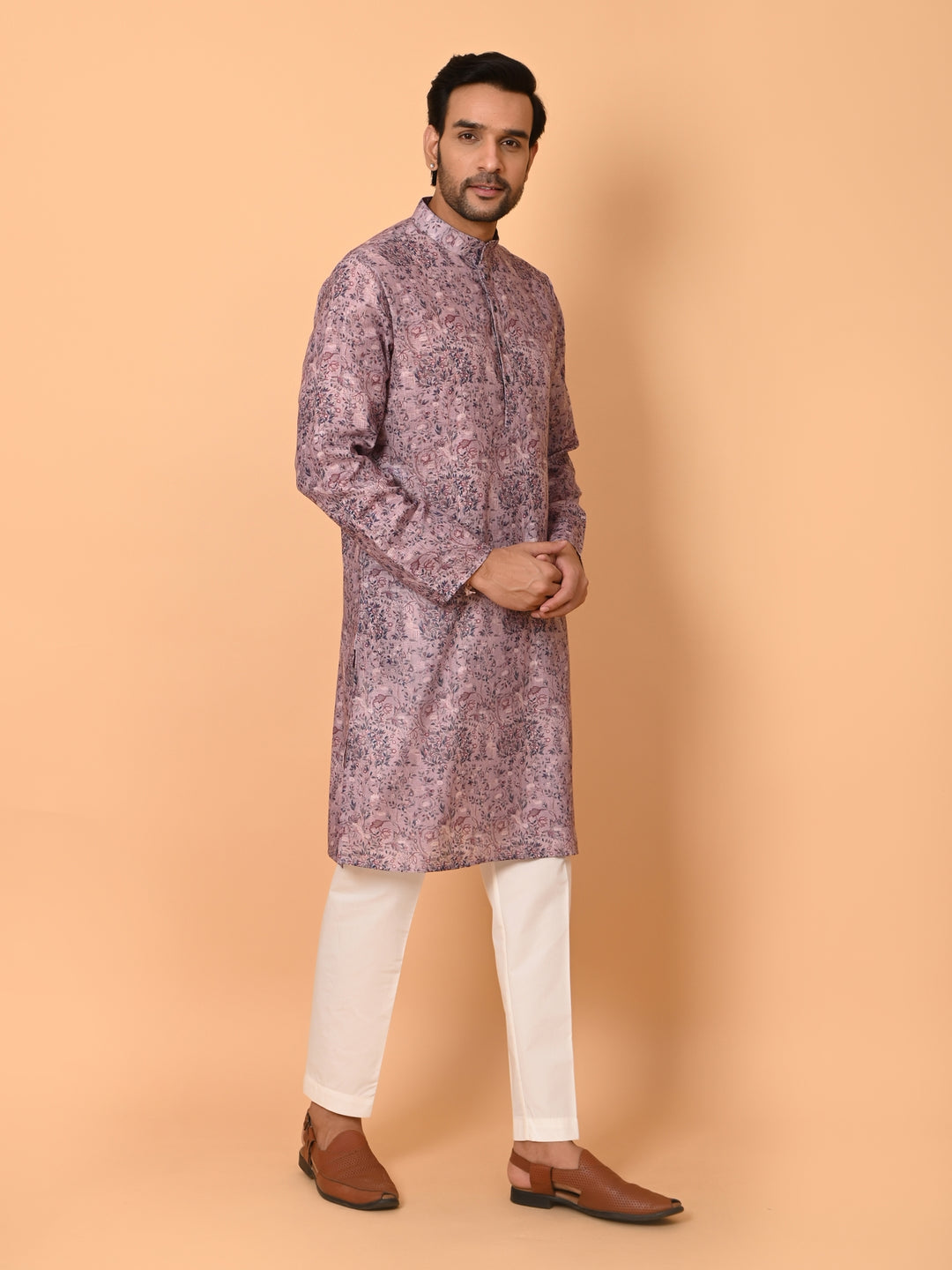 Leafs Purple Kurta Set - KM37226-12