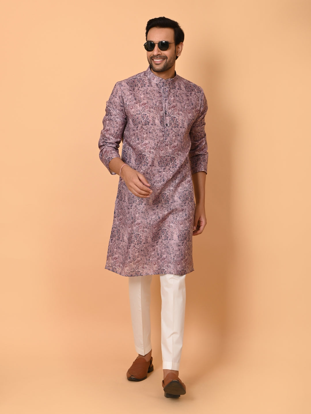 Leafs Purple Kurta Set - KM37226-12