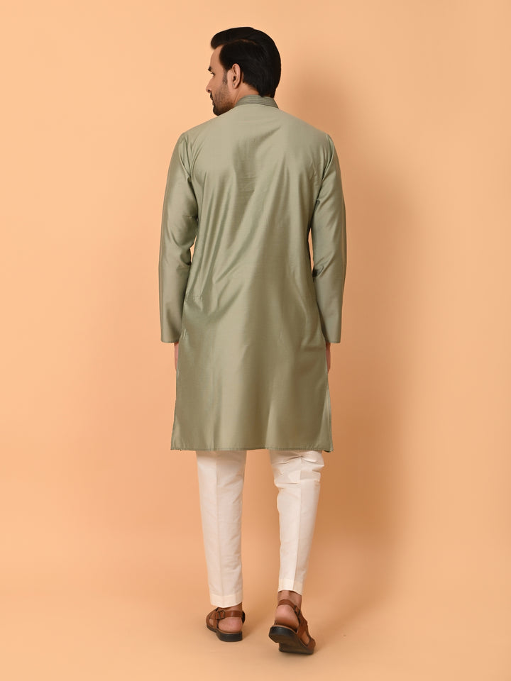 Ethnic Motifs Green Kurta Set - KM37372-120