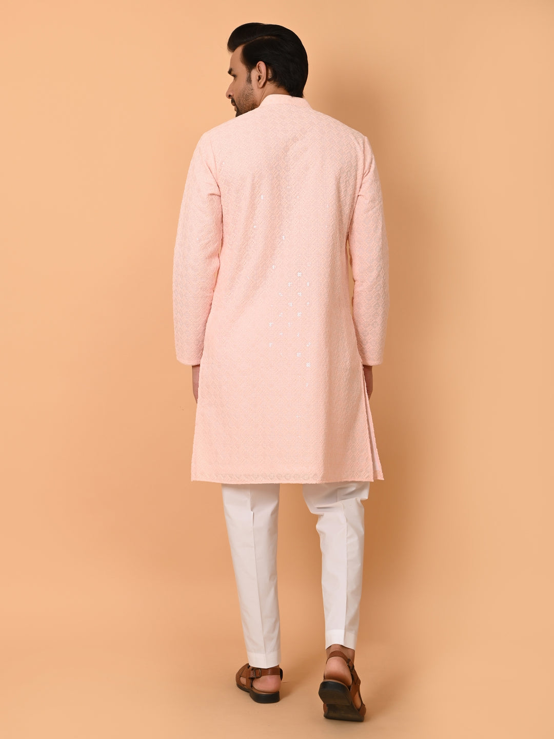 Chikan Pink Kurta Set - KM39028-40