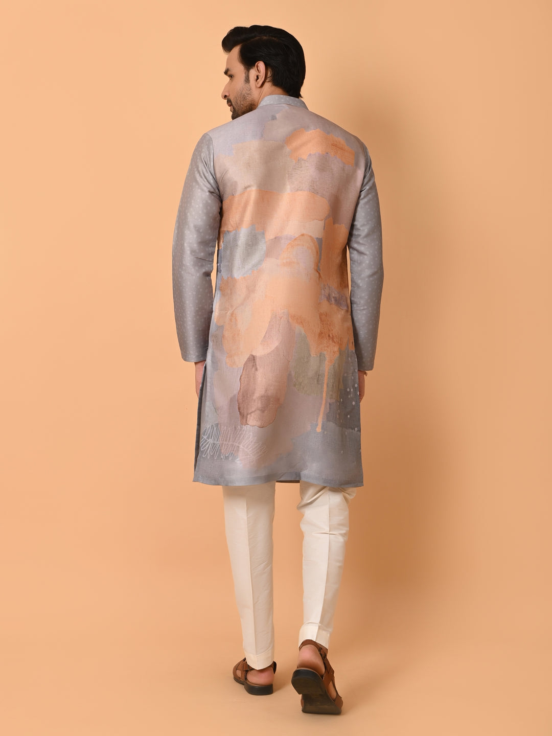 Ombre Grey Kurta Set - KM39939-15