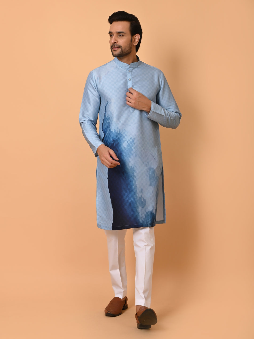 Ombre Blue Kurta Set - KM39940-19