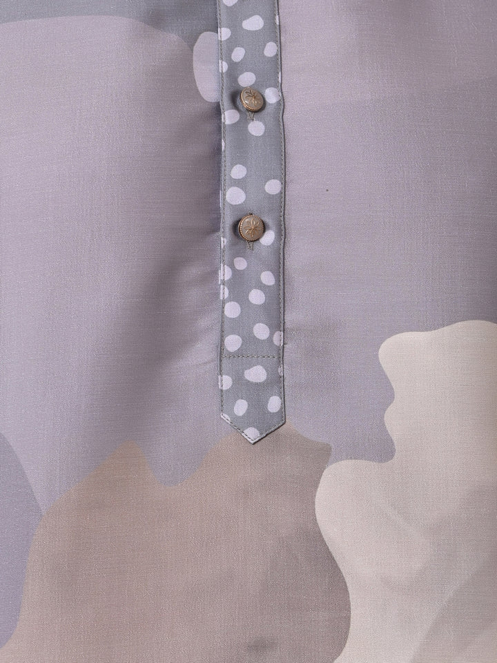 Ombre Grey Kurta Set - KM39941-17