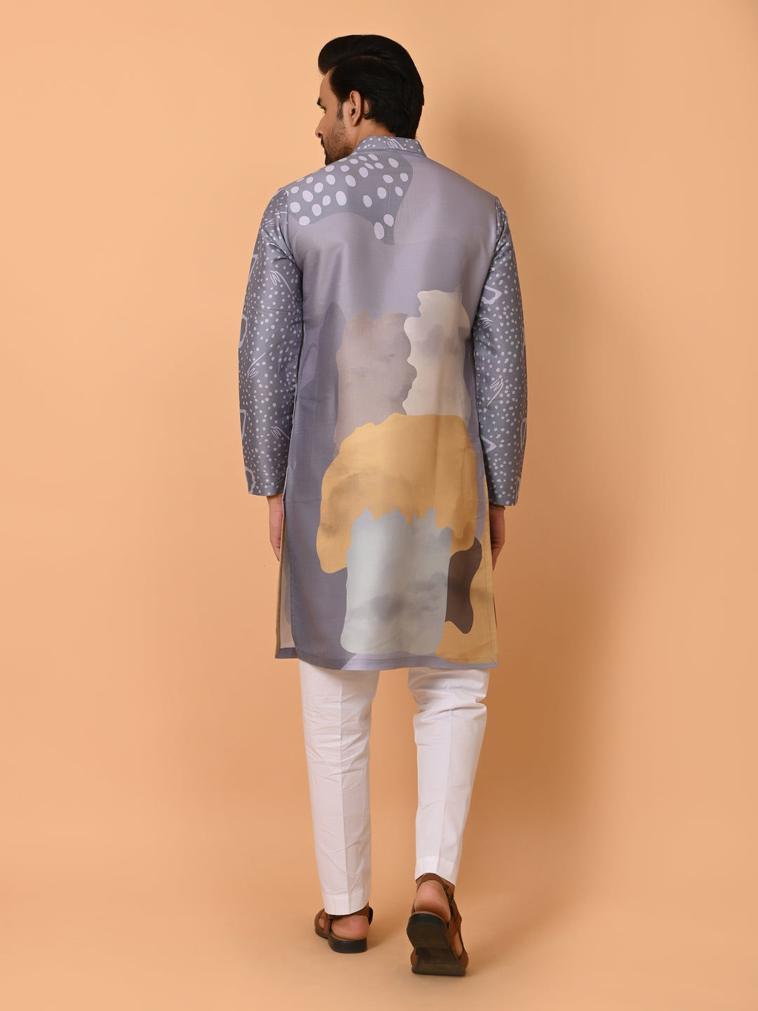 Ombre Grey Kurta Set - KM39941-17