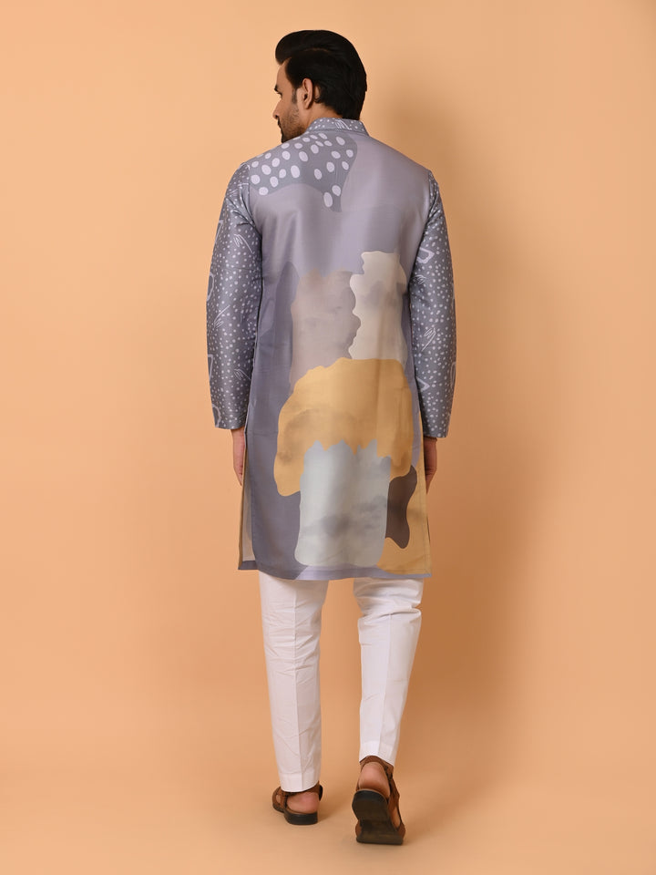 Ombre Grey Kurta Set - KM39941-17