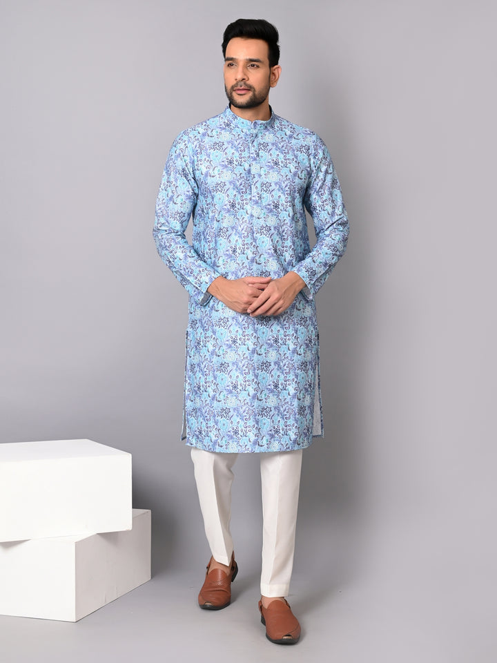 Leafs Blue Kurta Set - KM39114-23