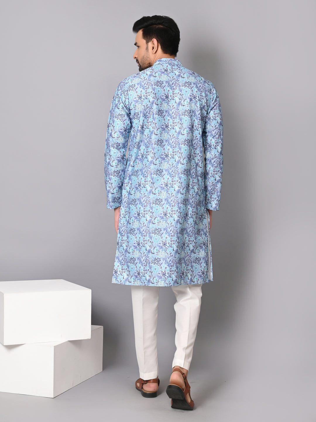 Leafs Blue Kurta Set - KM39114-23