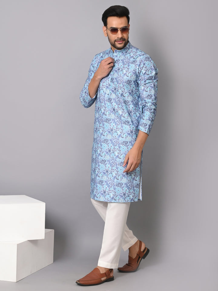 Leafs Blue Kurta Set - KM39114-23