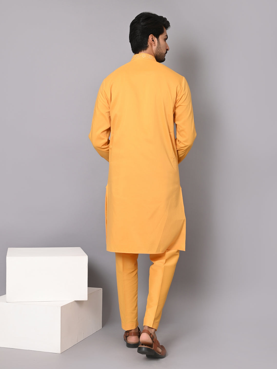 Sequence Mustard Kurta Set - KM40517-78