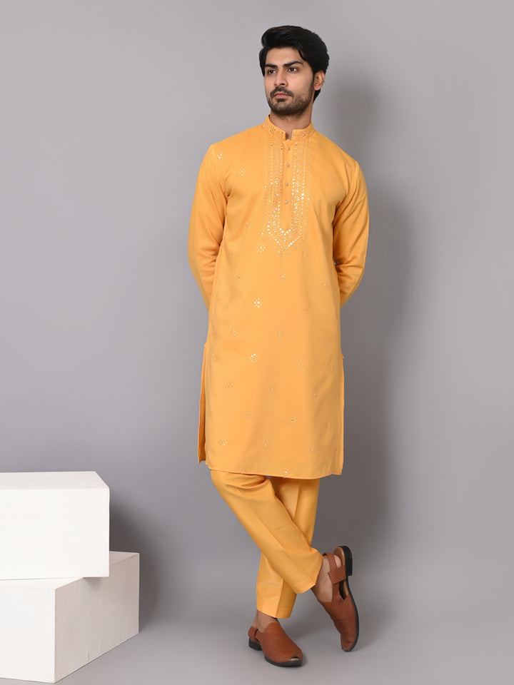 Sequence Mustard Kurta Set - KM40517-78