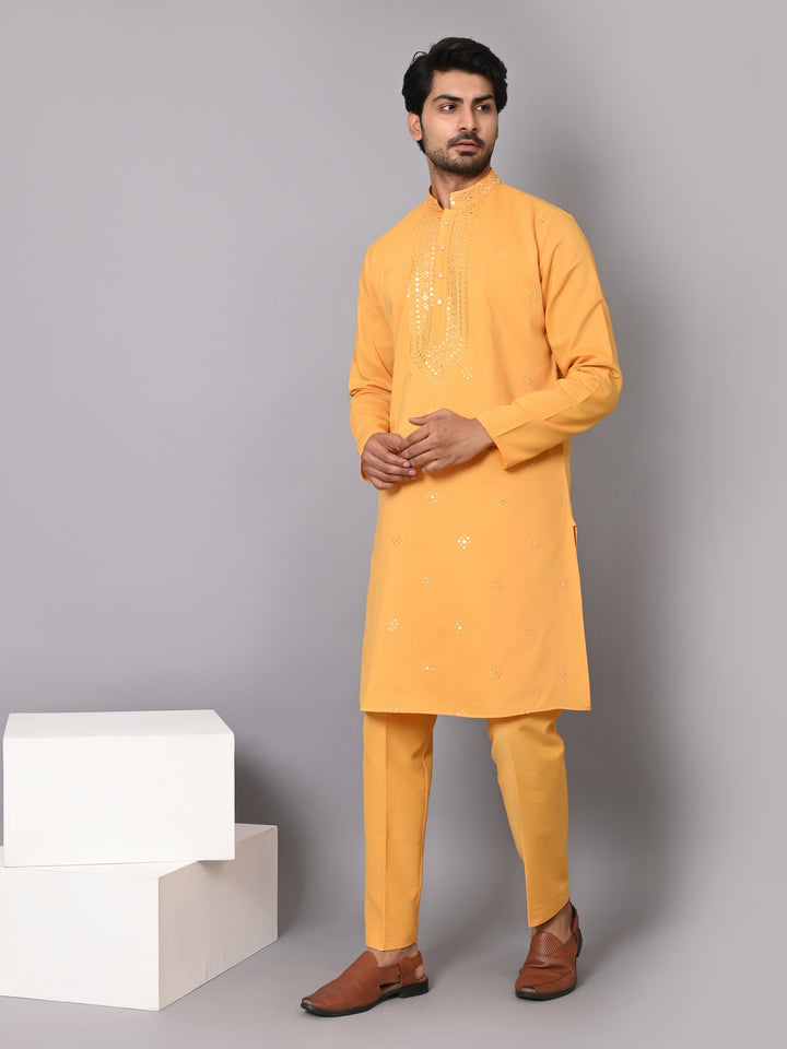 Sequence Mustard Kurta Set - KM40517-78