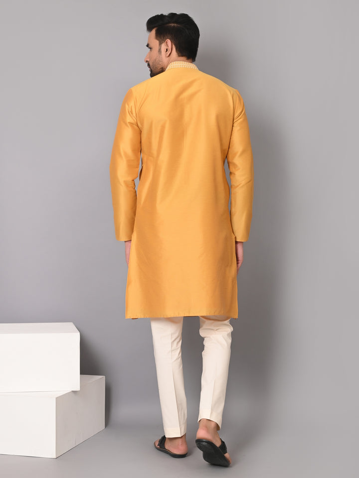 Floral Mustard Kurta Set - KM40533-633B