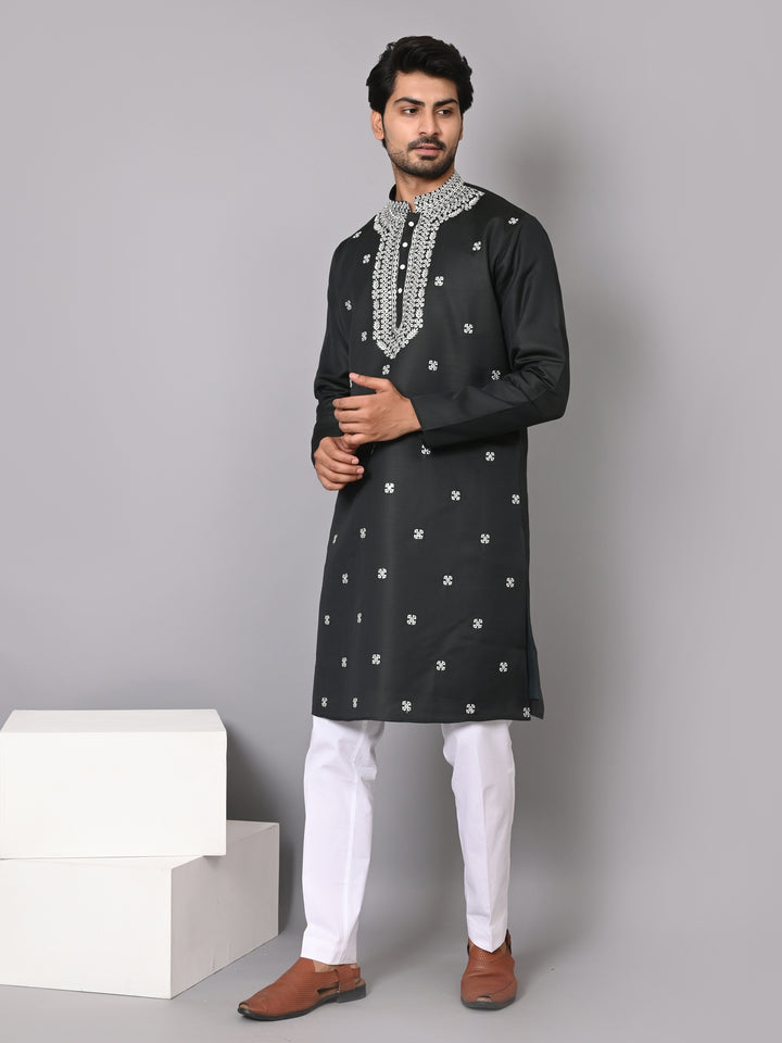 Ethnic Motifs Green Kurta Set - KM40536-652B