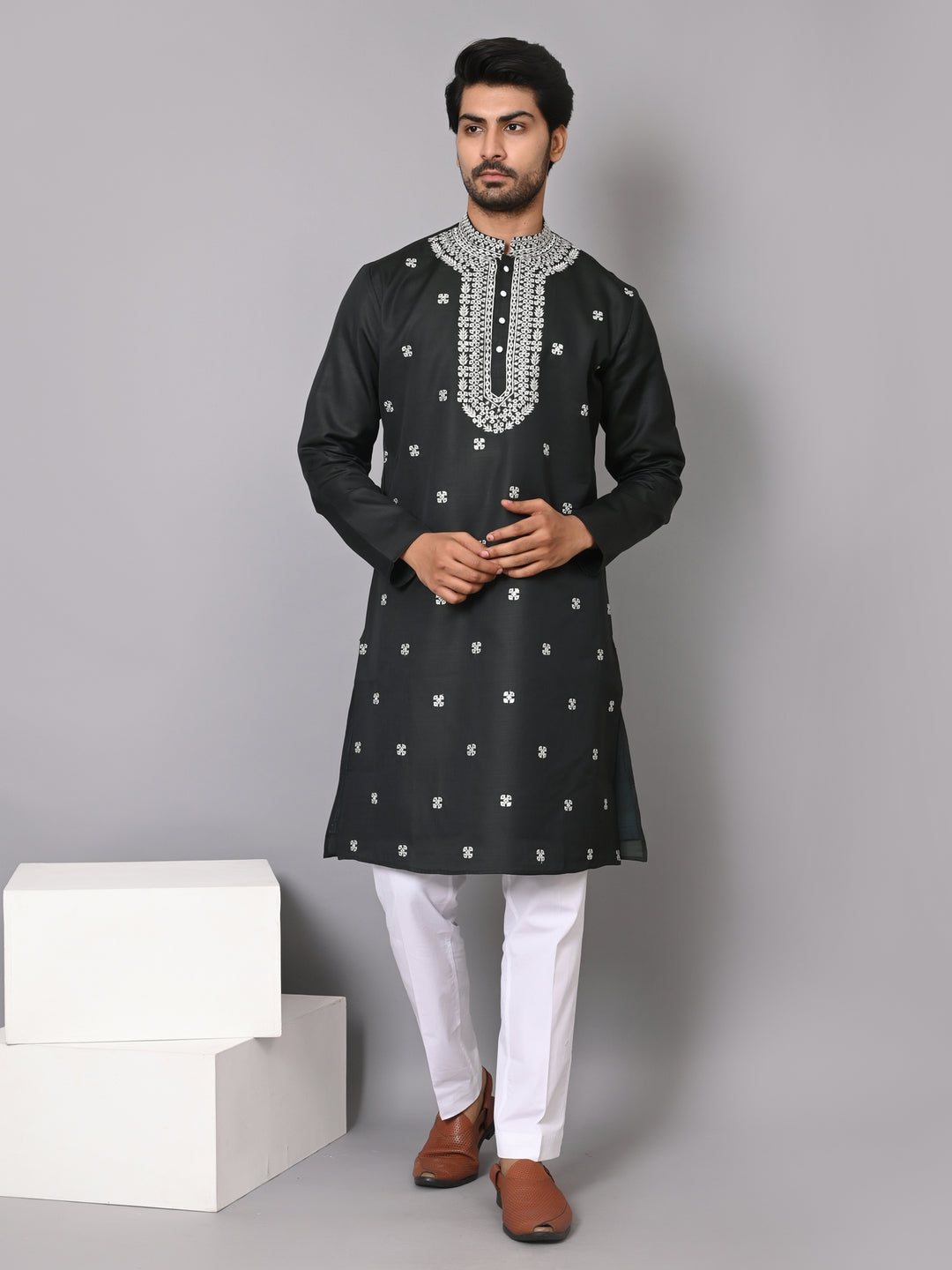 Ethnic Motifs Green Kurta Set - KM40536-652B