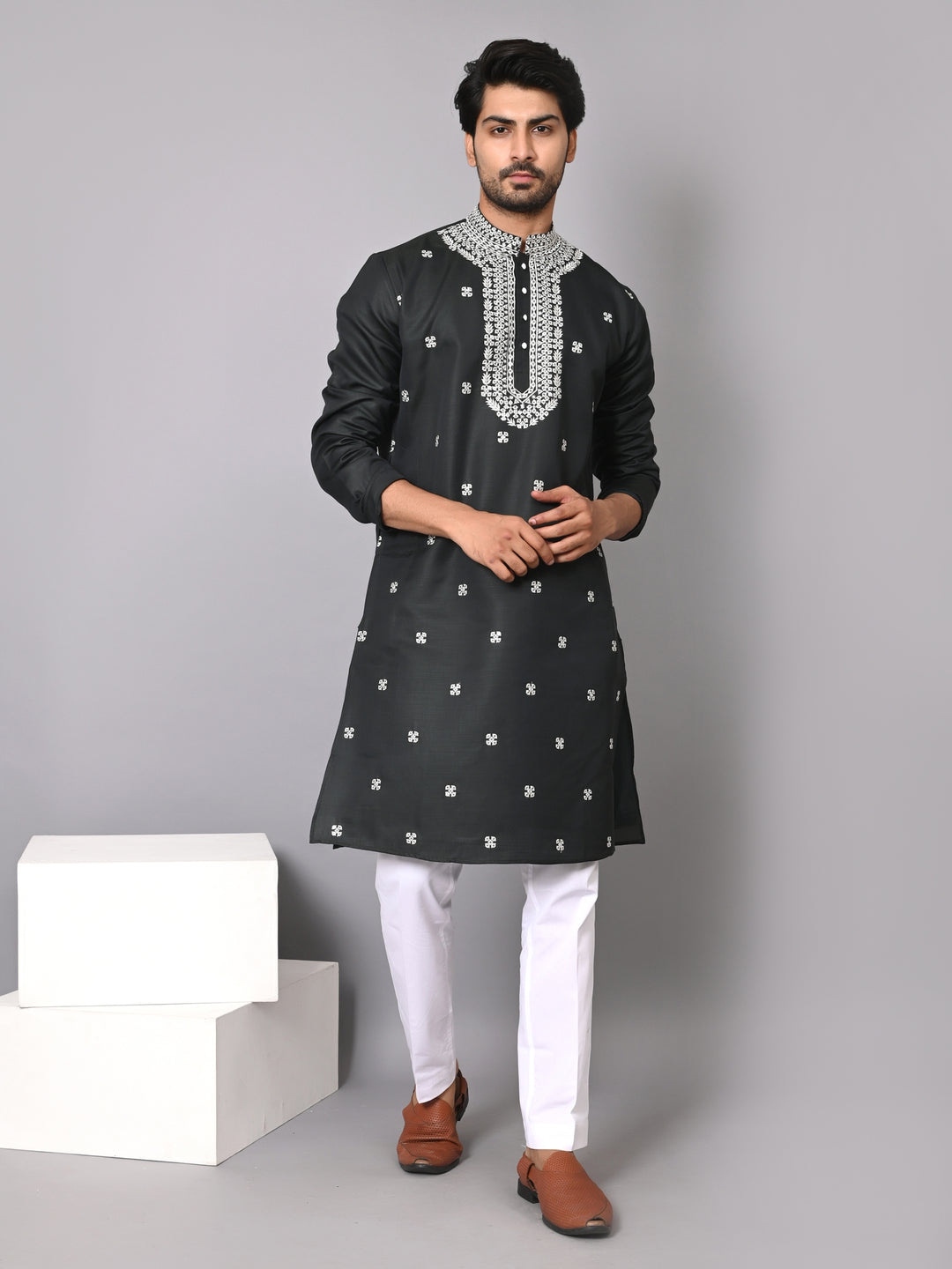 Ethnic Motifs Green Kurta Set - KM40536-652B