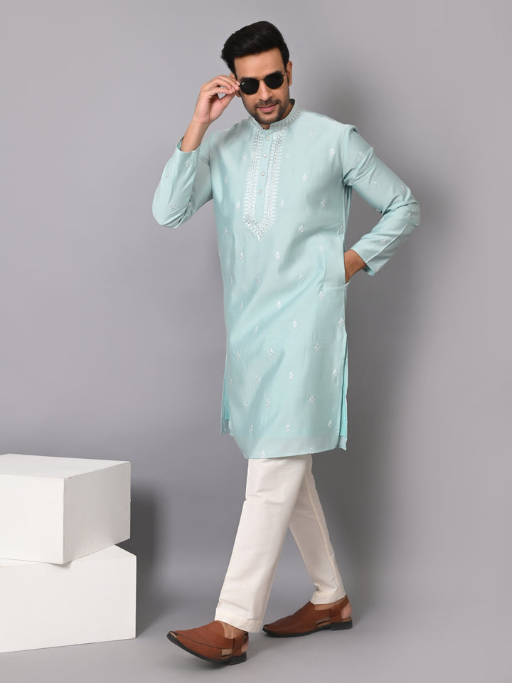 Leafs Green Kurta Set - KM38713-GR7166