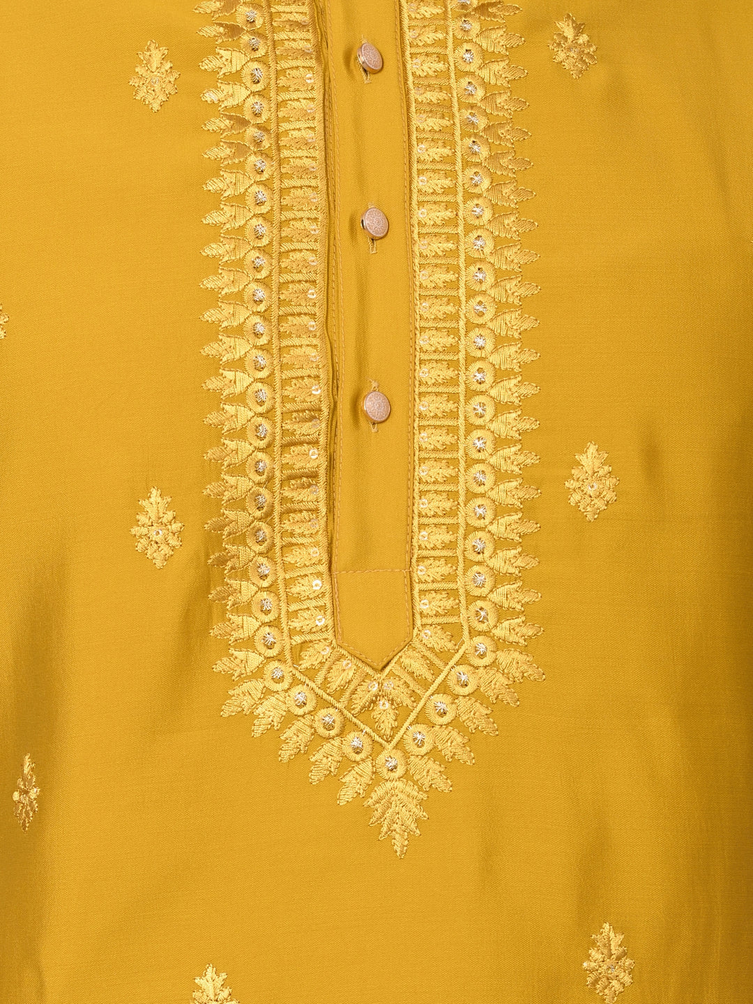 Leafs Mustard Kurta Set - KM38713-MS7166