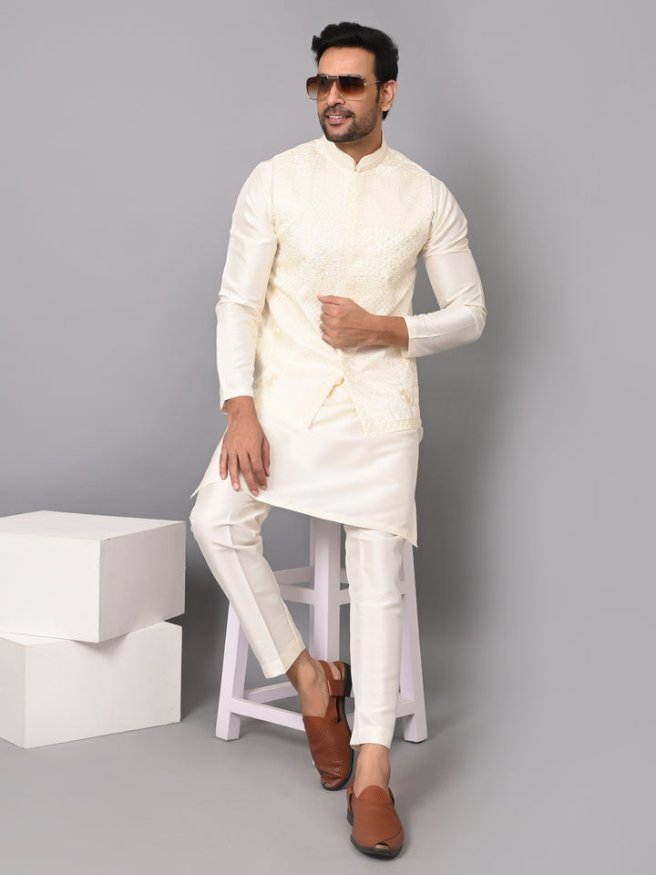 Sequence Off White Jacket Kurta Set - JM37619-501