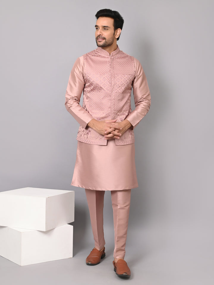 Sequence Pink Jacket Kurta Set - JM37619-14