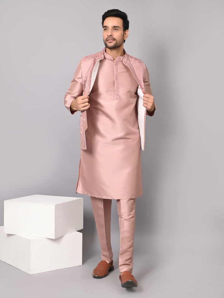 Sequence Pink Jacket Kurta Set - JM37619-14