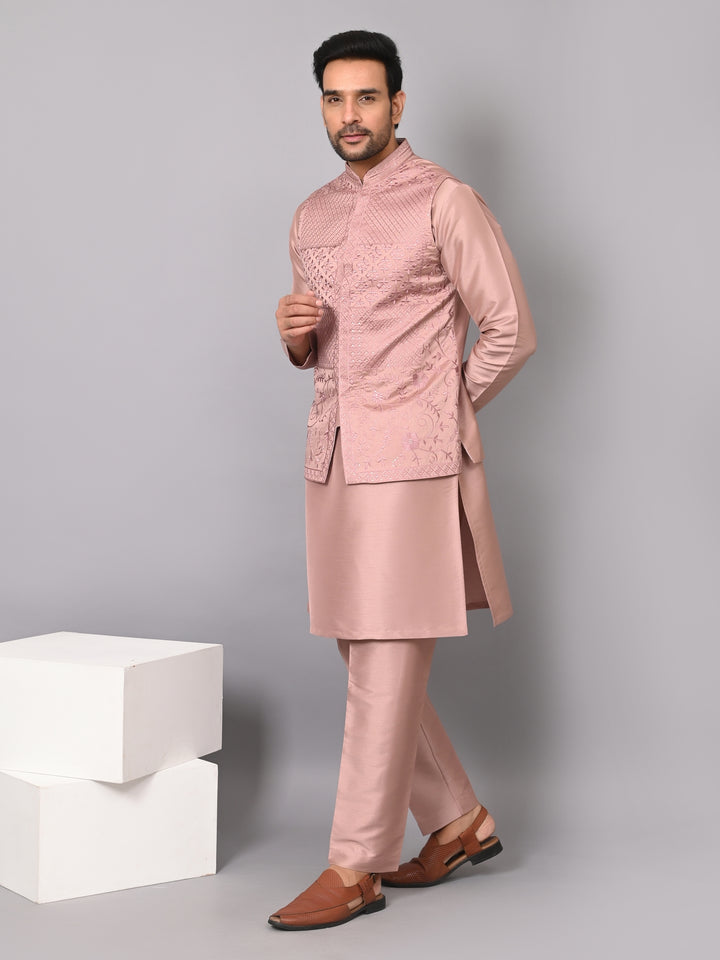 Sequence Pink Jacket Kurta Set - JM37619-14