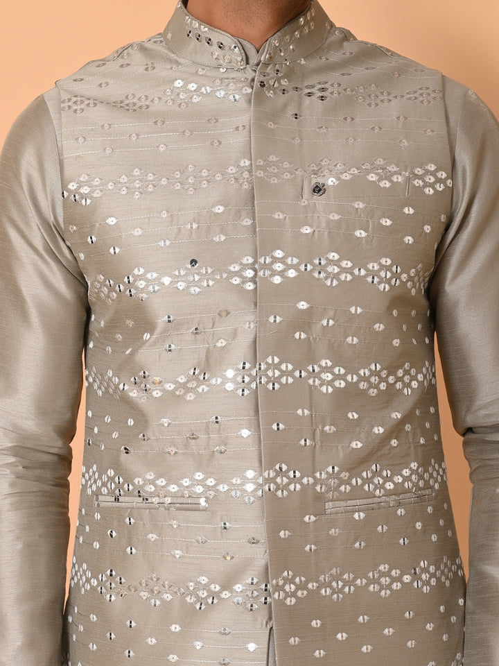 Sequence Grey Jacket Kurta Set - JM41163-507