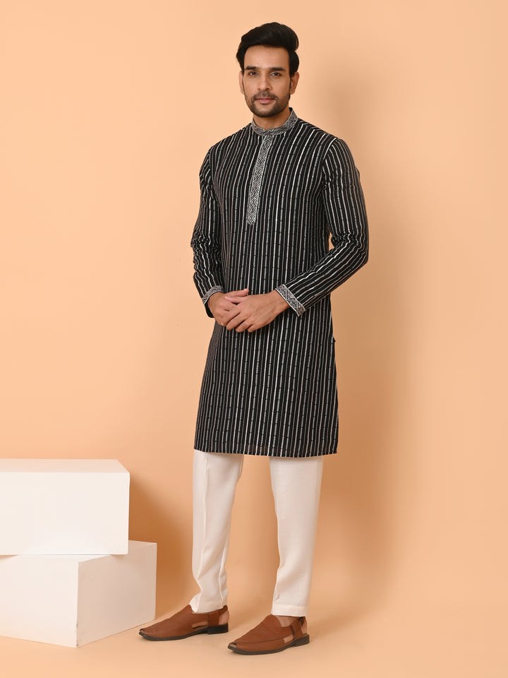 Sequence Black Kurta Set - KM40208-22