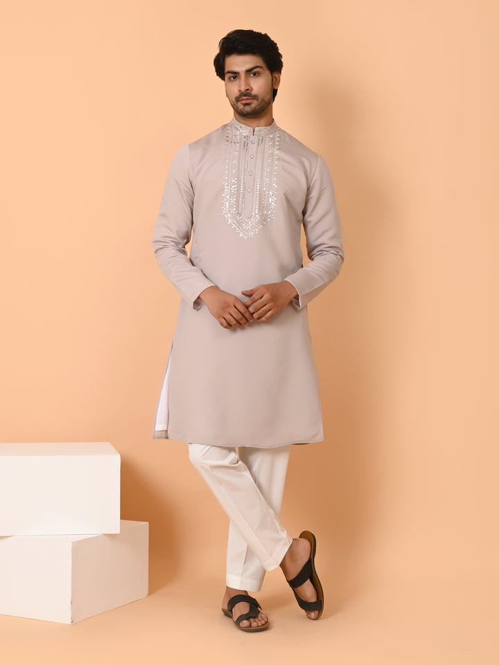 Sequence Grey Kurta Set - KM40677-26