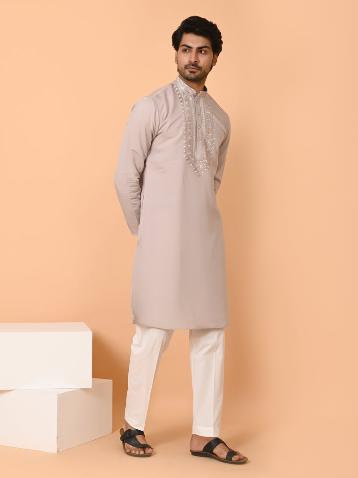 Sequence Grey Kurta Set - KM40677-26