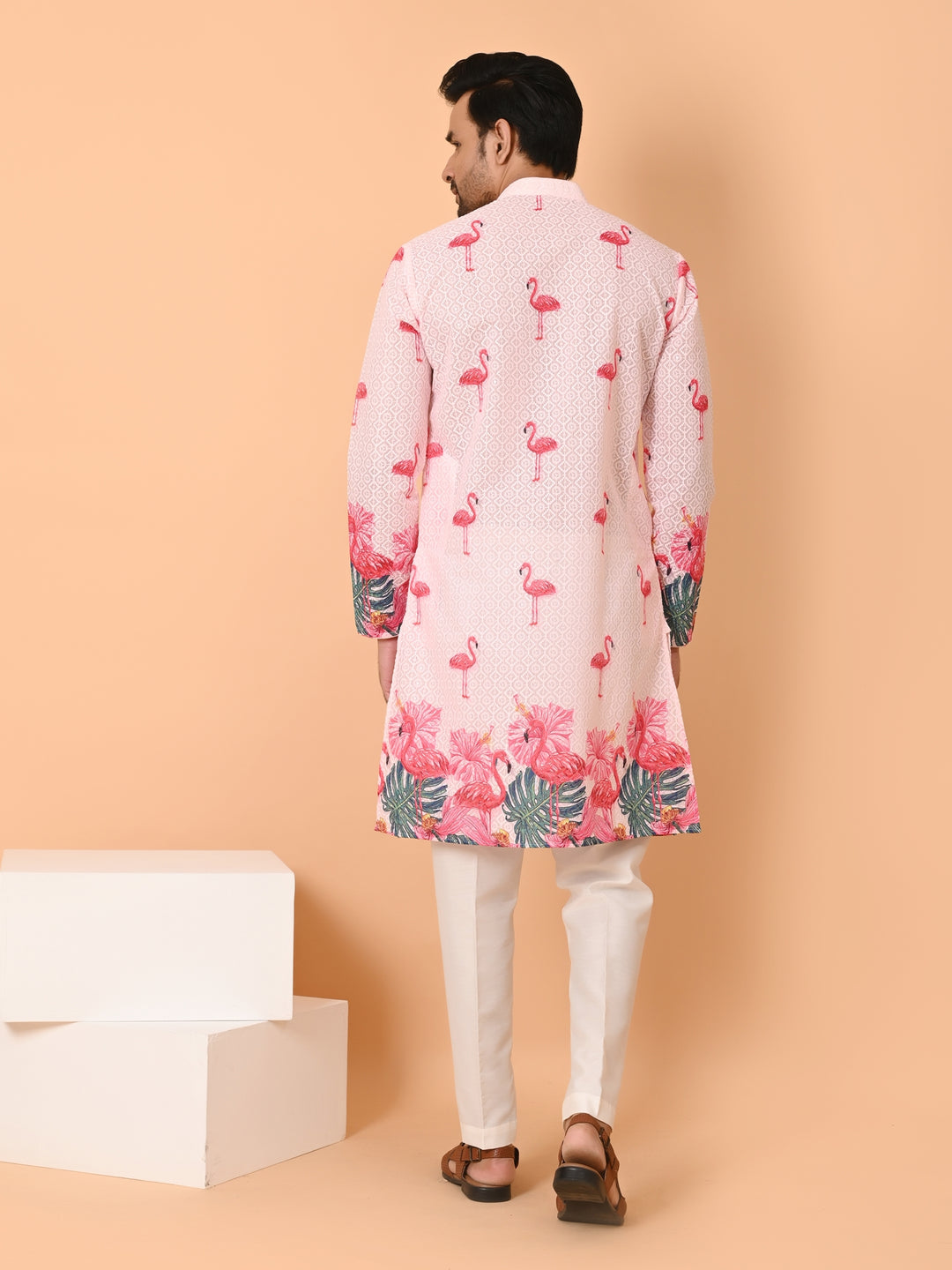 Floral Pink Kurta Set - KM40928-120