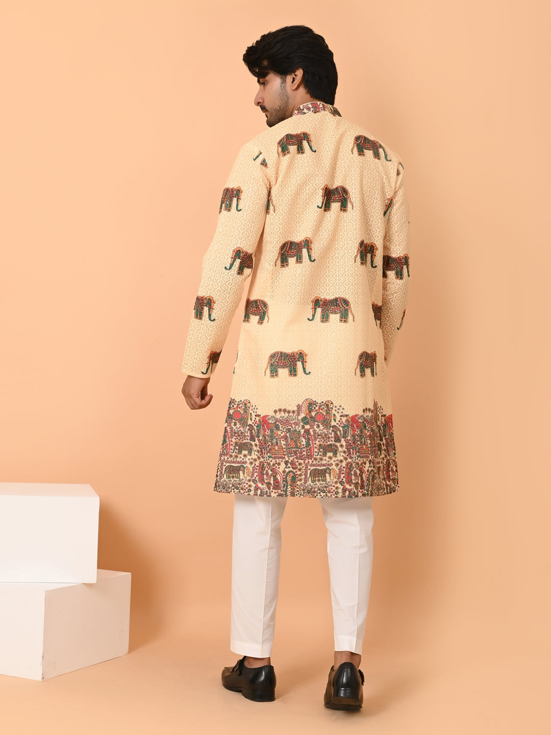 Animal Yellow Kurta Set - KM40929-151