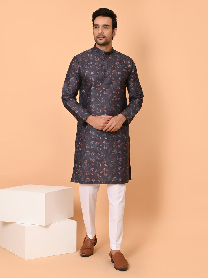 Leafs Blue Kurta Set - KM38303-254