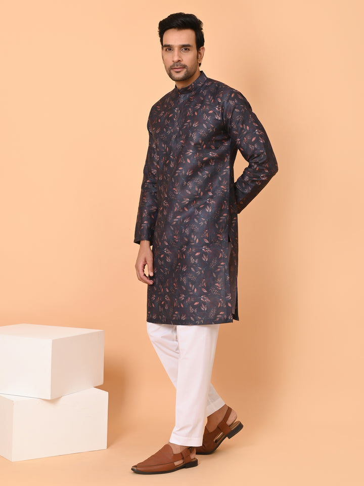 Leafs Blue Kurta Set - KM38303-254