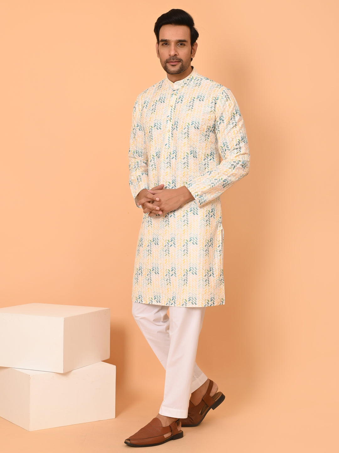 Sequence Yellow Kurta Set - KM40033-25