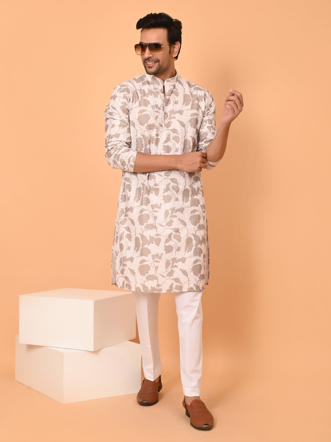 Sequence Brown Kurta Set - KM40036-26