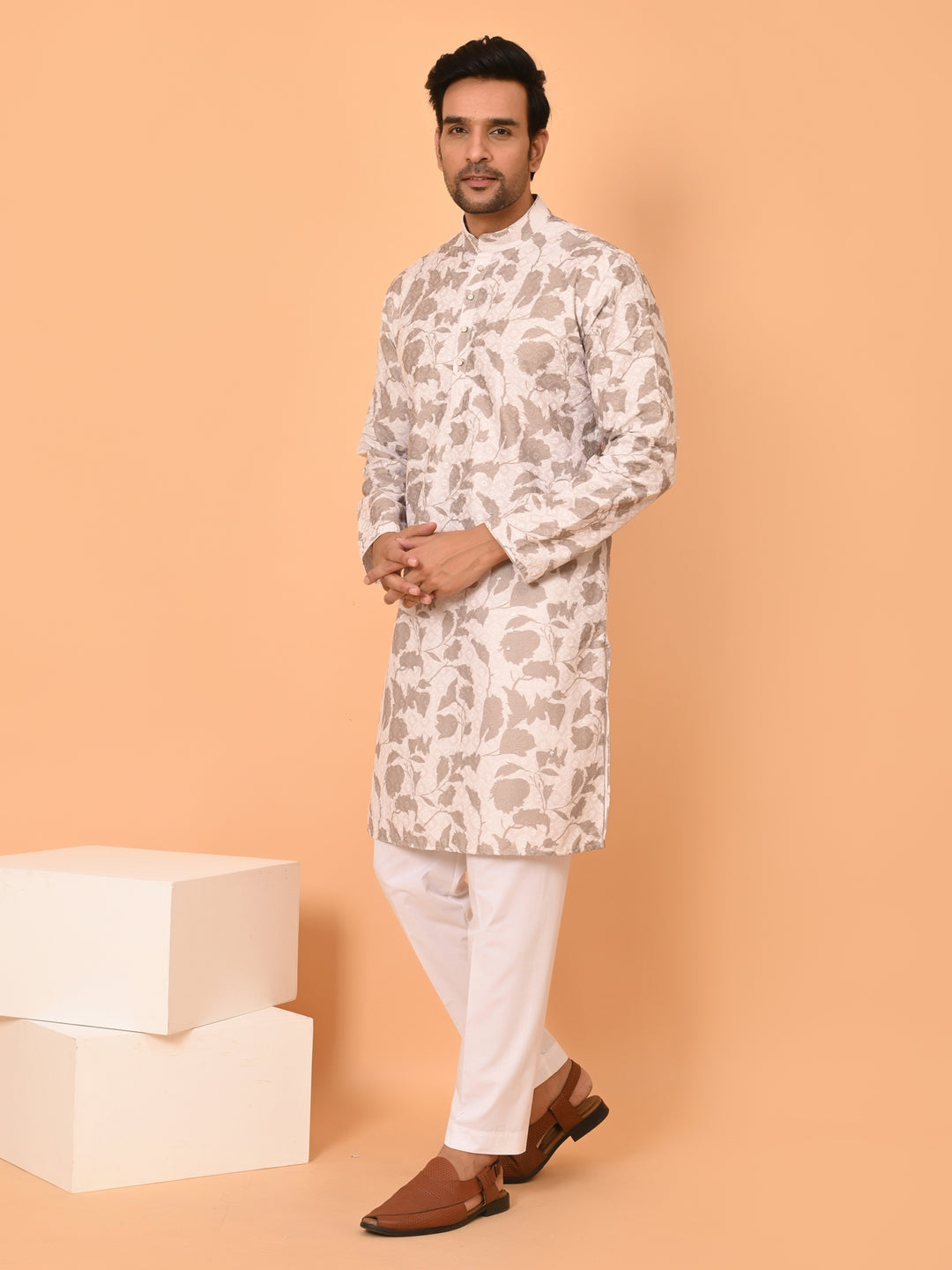 Sequence Brown Kurta Set - KM40036-26