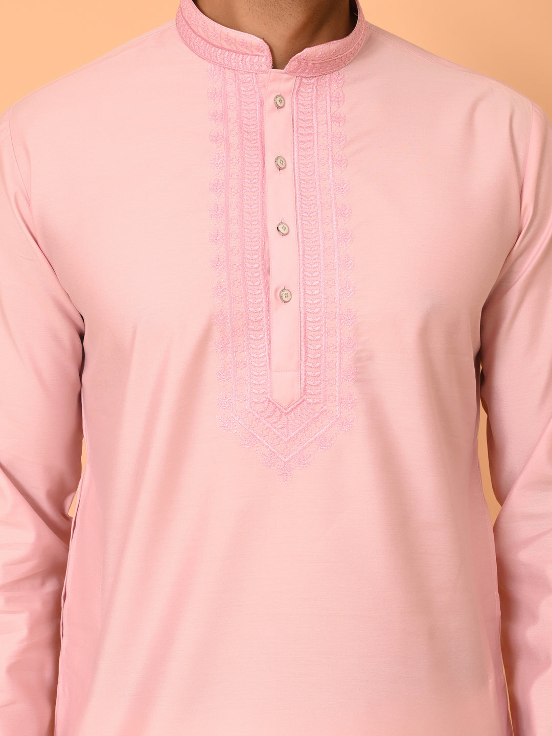 Solid Pink Kurta Set - KM40653-16