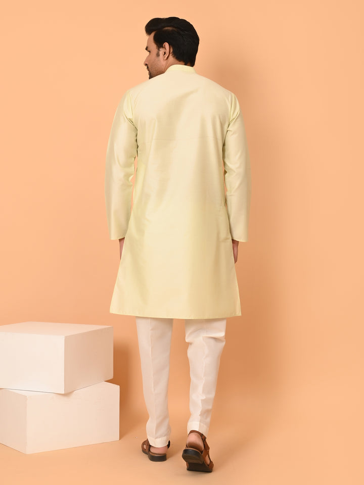 Solid Pista Kurta Set - KM40653-14