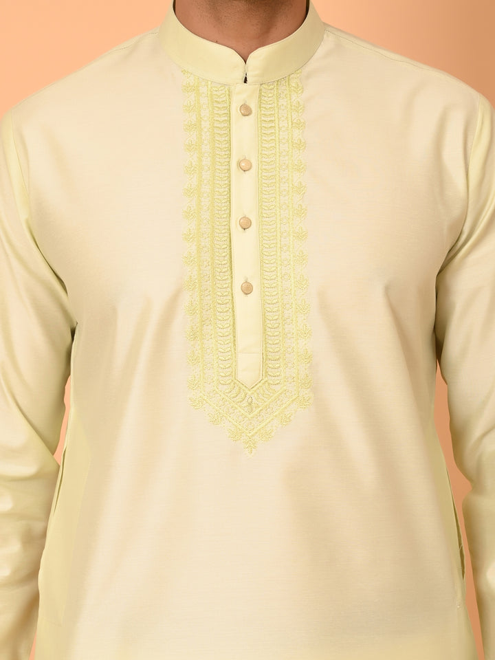 Solid Pista Kurta Set - KM40653-14