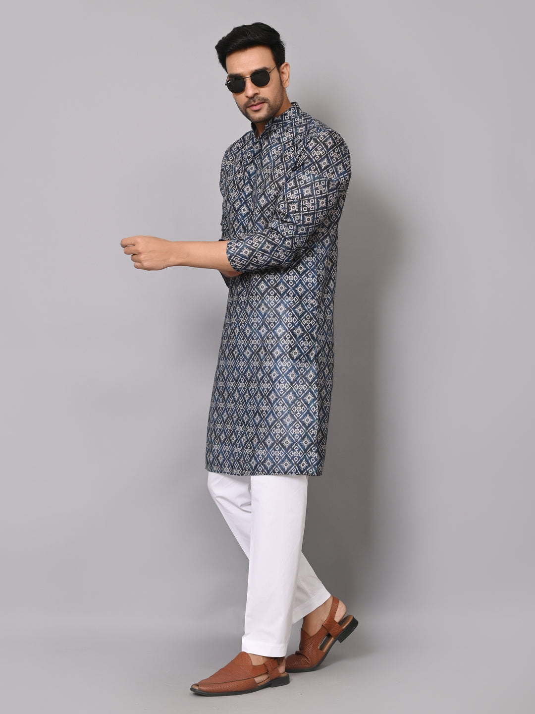 Bandhani Blue Kurta Set - KM37226-19